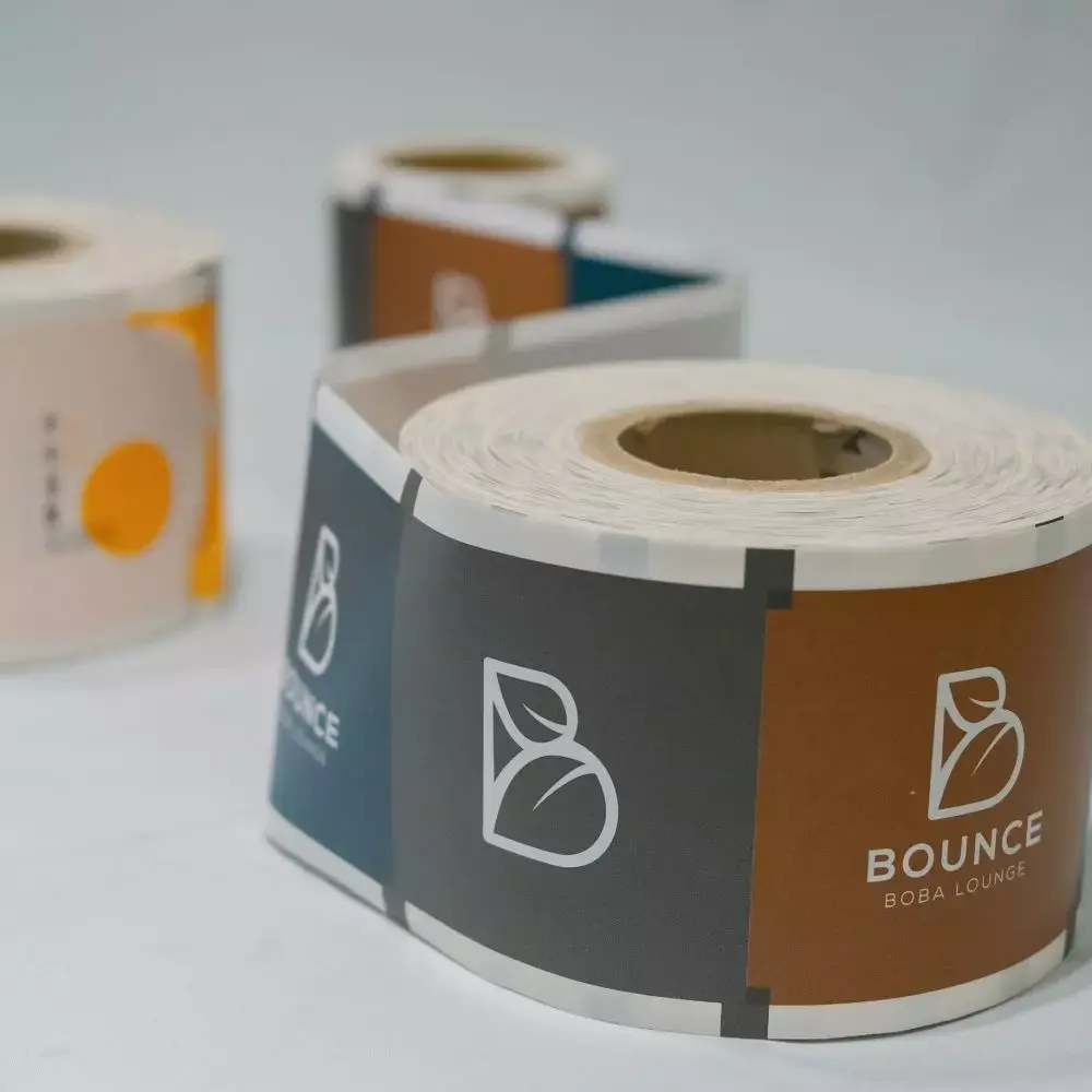 Película de sellado con logotipo personalizado para escaparate