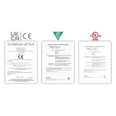 Logotipos de certificación CE/UKCA, UL y NSF